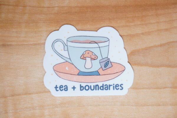 Tea + Boundaries Sticker